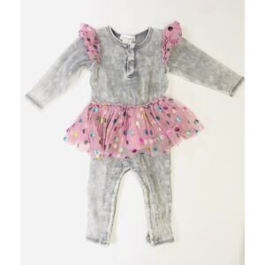 KIDDING AROUND GIRLS TUTU ROMPER SIZE 18M